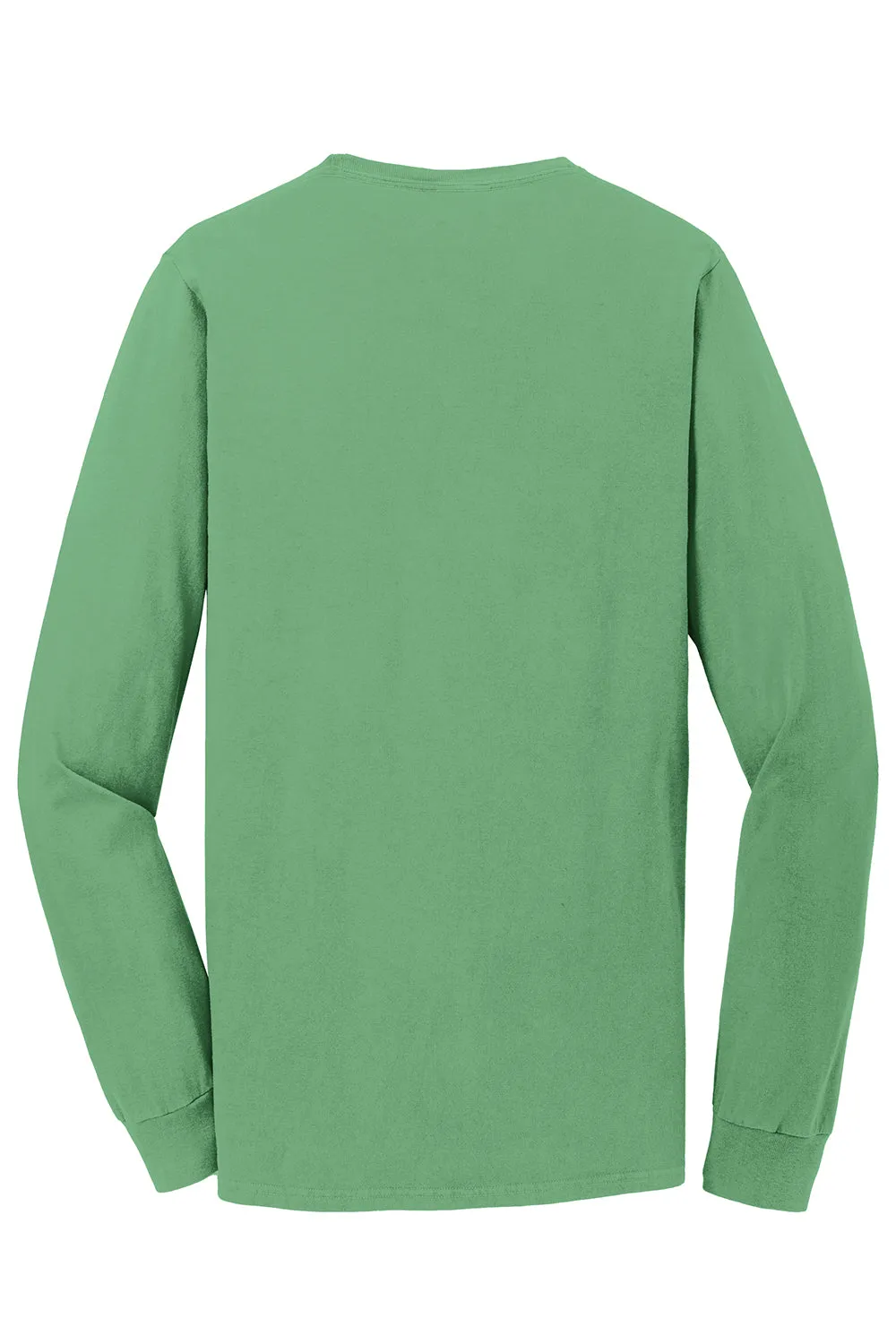 Port & Company Mens Beach Wash Long Sleeve Crewneck T-Shirt w/ Pocket - Safari Green - Closeout  Buy the latest Clothing Port-Company