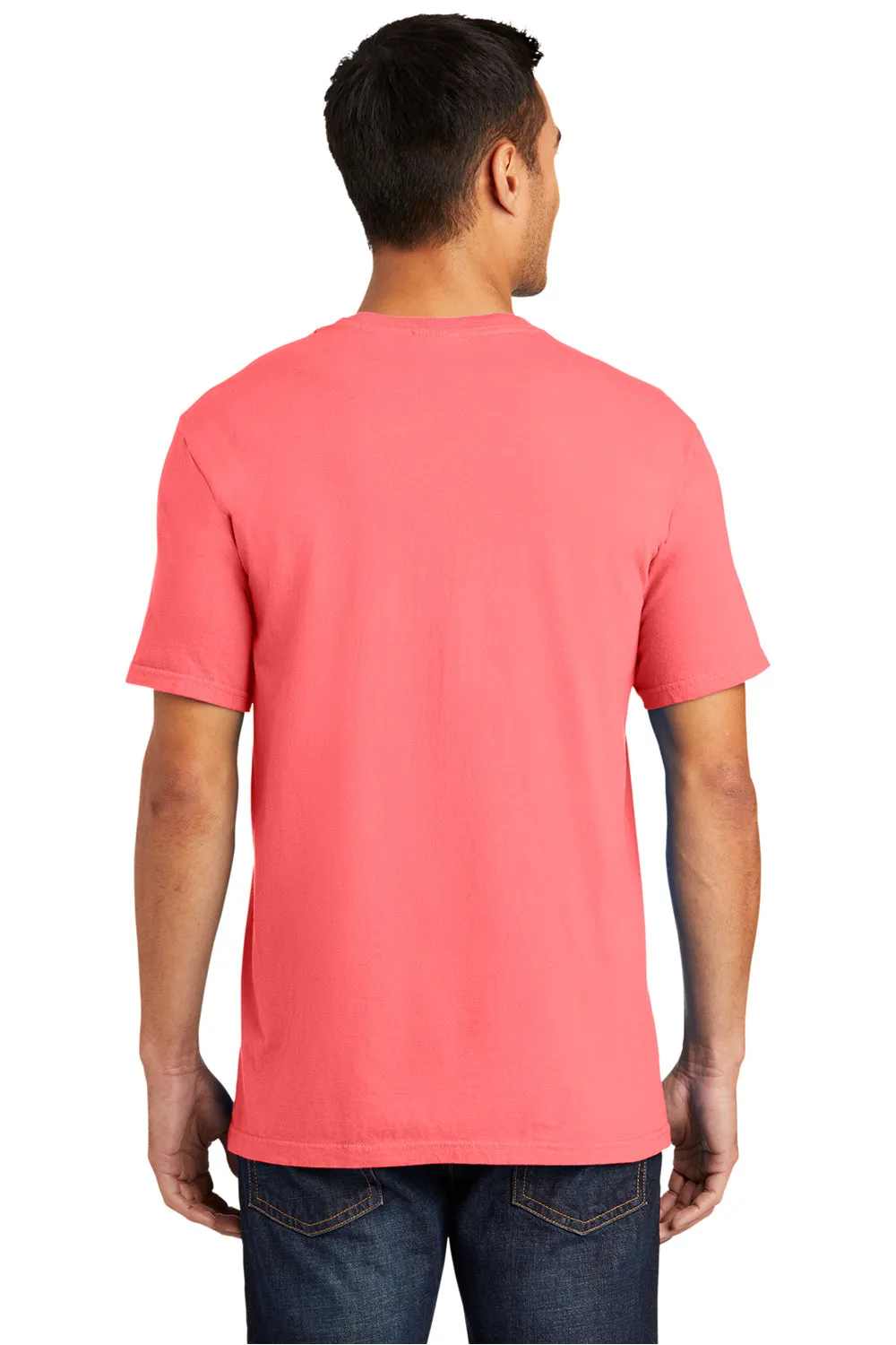 Port & Company Mens Beach Wash Short Sleeve Crewneck T-Shirt - Neon Coral  Buy the latest Clothing Port-Company