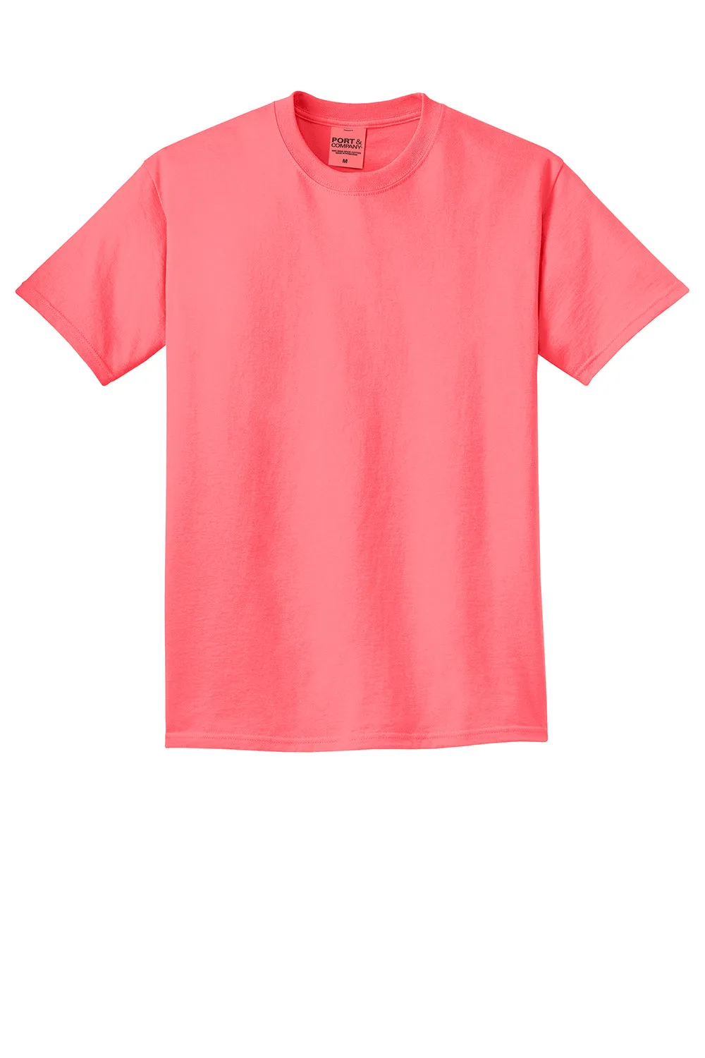 Port & Company Mens Beach Wash Short Sleeve Crewneck T-Shirt - Neon Coral  Buy the latest Clothing Port-Company