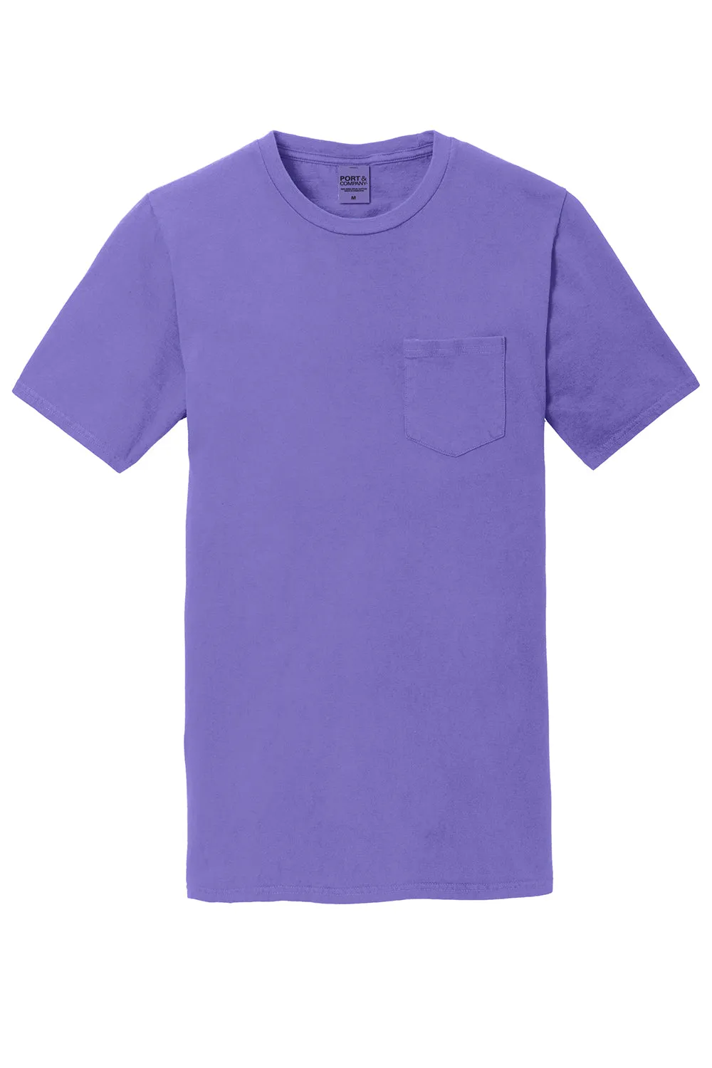 Port & Company Mens Beach Wash Short Sleeve Crewneck T-Shirt w/ Pocket - Amethyst Purple - Closeout  Buy the latest Clothing Port-Company