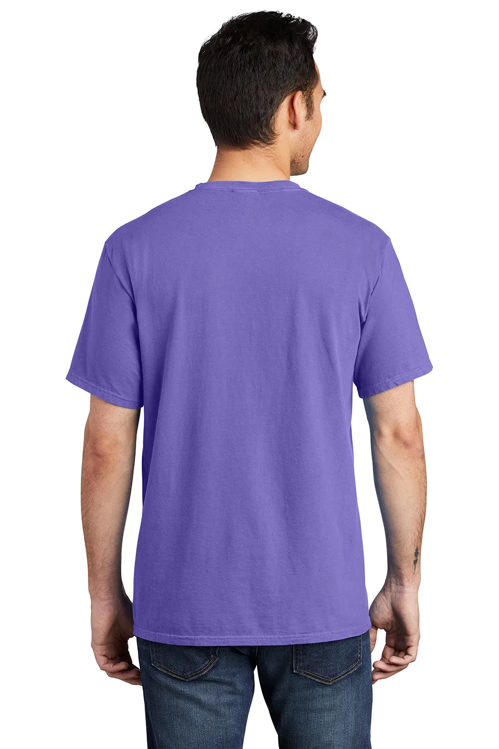 Port & Company Mens Beach Wash Short Sleeve Crewneck T-Shirt w/ Pocket - Amethyst Purple - Closeout  Buy the latest Clothing Port-Company
