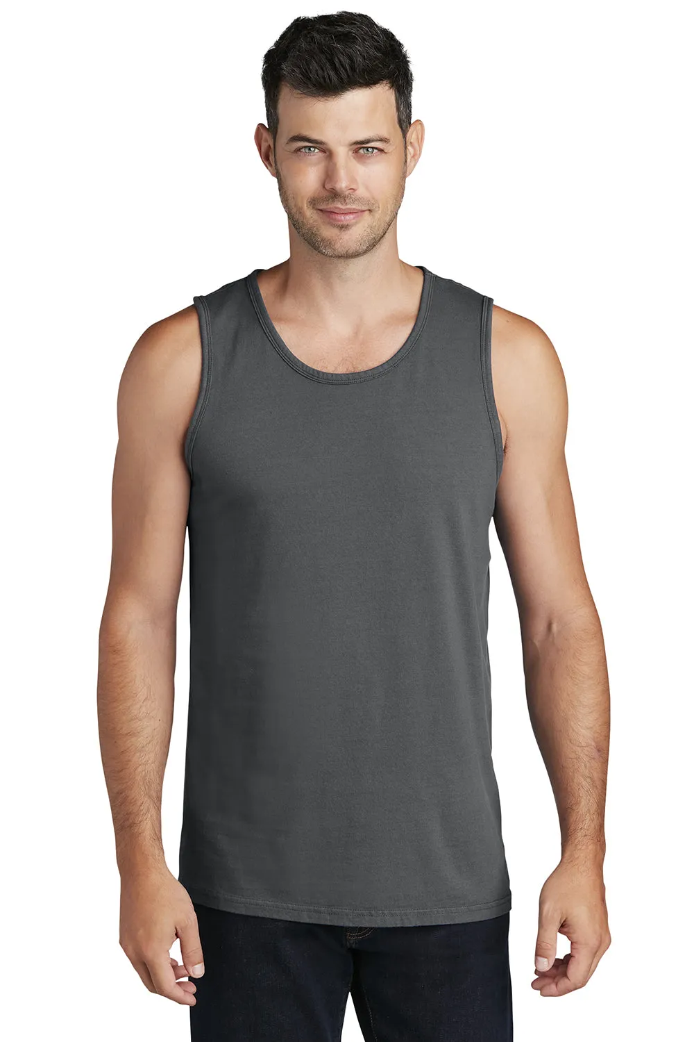 Port & Company Mens Beach Wash Tank Top - Coal Grey  Buy the latest Clothing Port-Company