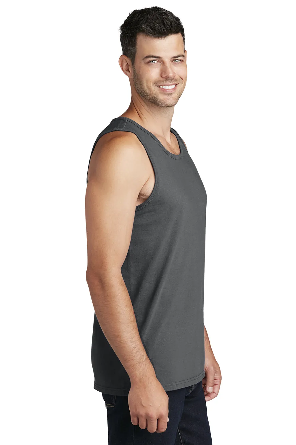 Port & Company Mens Beach Wash Tank Top - Coal Grey  Buy the latest Clothing Port-Company