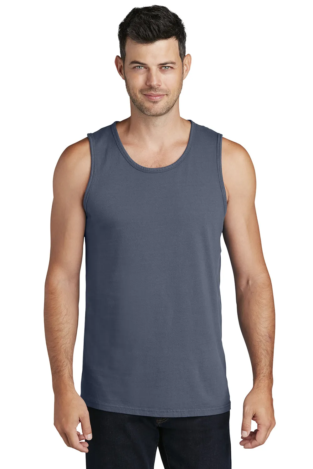 Port & Company Mens Beach Wash Tank Top - Denim Blue  Buy the latest Clothing Port-Company