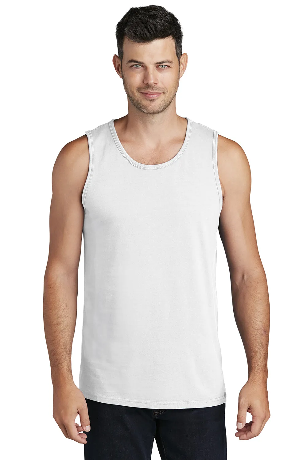 Port & Company Mens Beach Wash Tank Top - White  Buy the latest Clothing Port-Company
