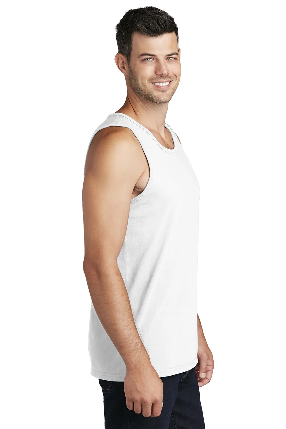 Port & Company Mens Beach Wash Tank Top - White  Buy the latest Clothing Port-Company