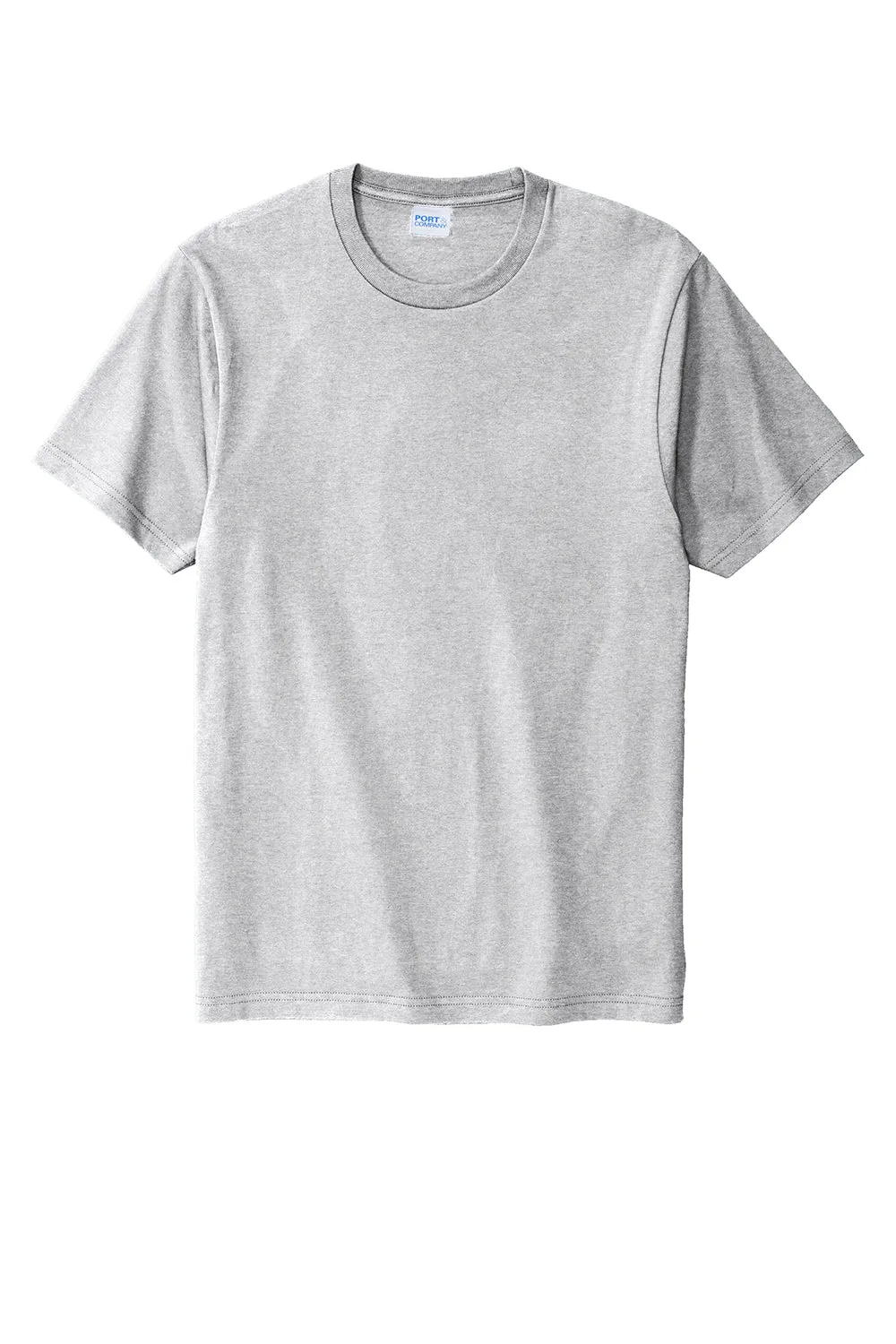 Port & Company Mens Bouncer Short Sleeve Crewneck T-Shirt - Ash Grey  Buy the latest Clothing Port-Company
