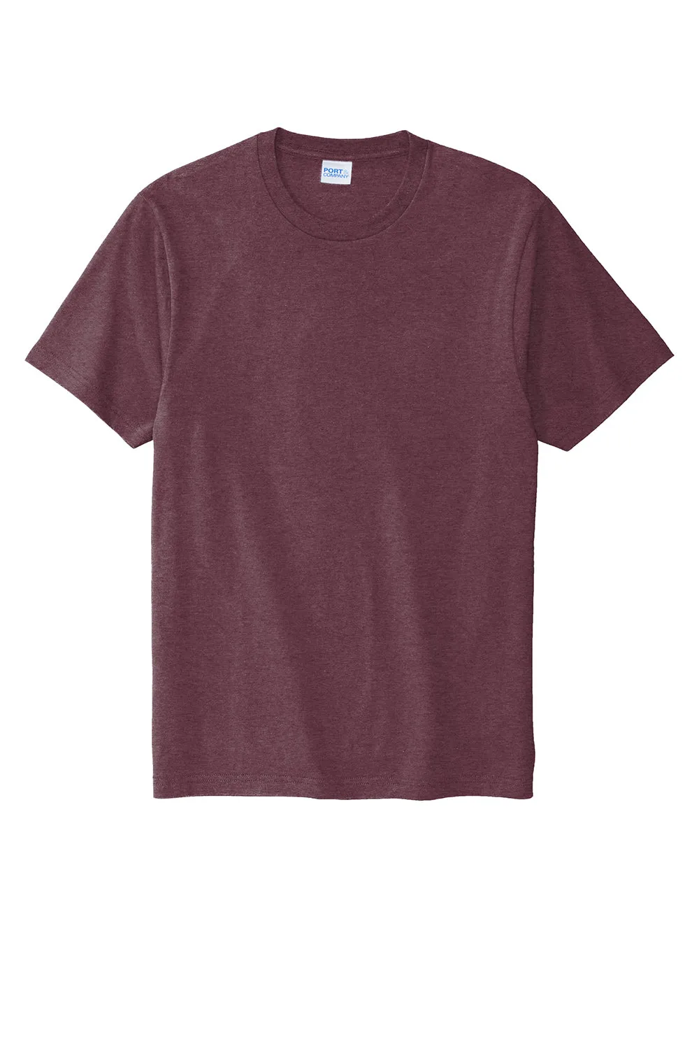 Port & Company Mens Bouncer Short Sleeve Crewneck T-Shirt - Heather Athletic Maroon  Buy the latest Clothing Port-Company