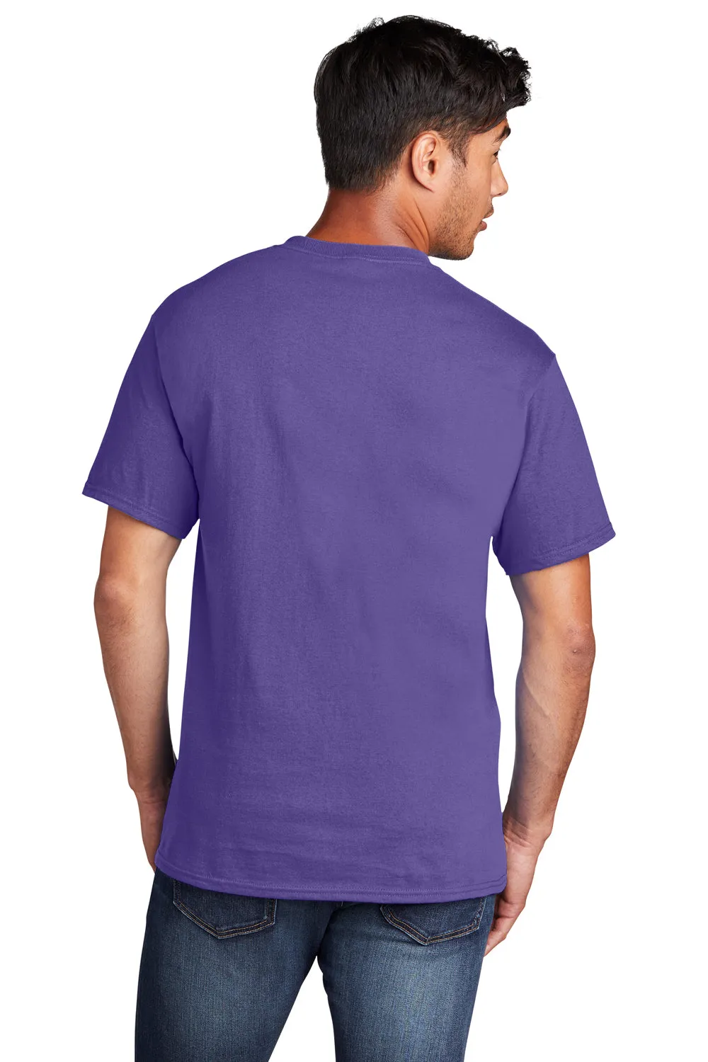 Port & Company Mens Core Cotton DTG Short Sleeve Crewneck T-Shirt - Purple  Buy the latest Clothing Port-Company