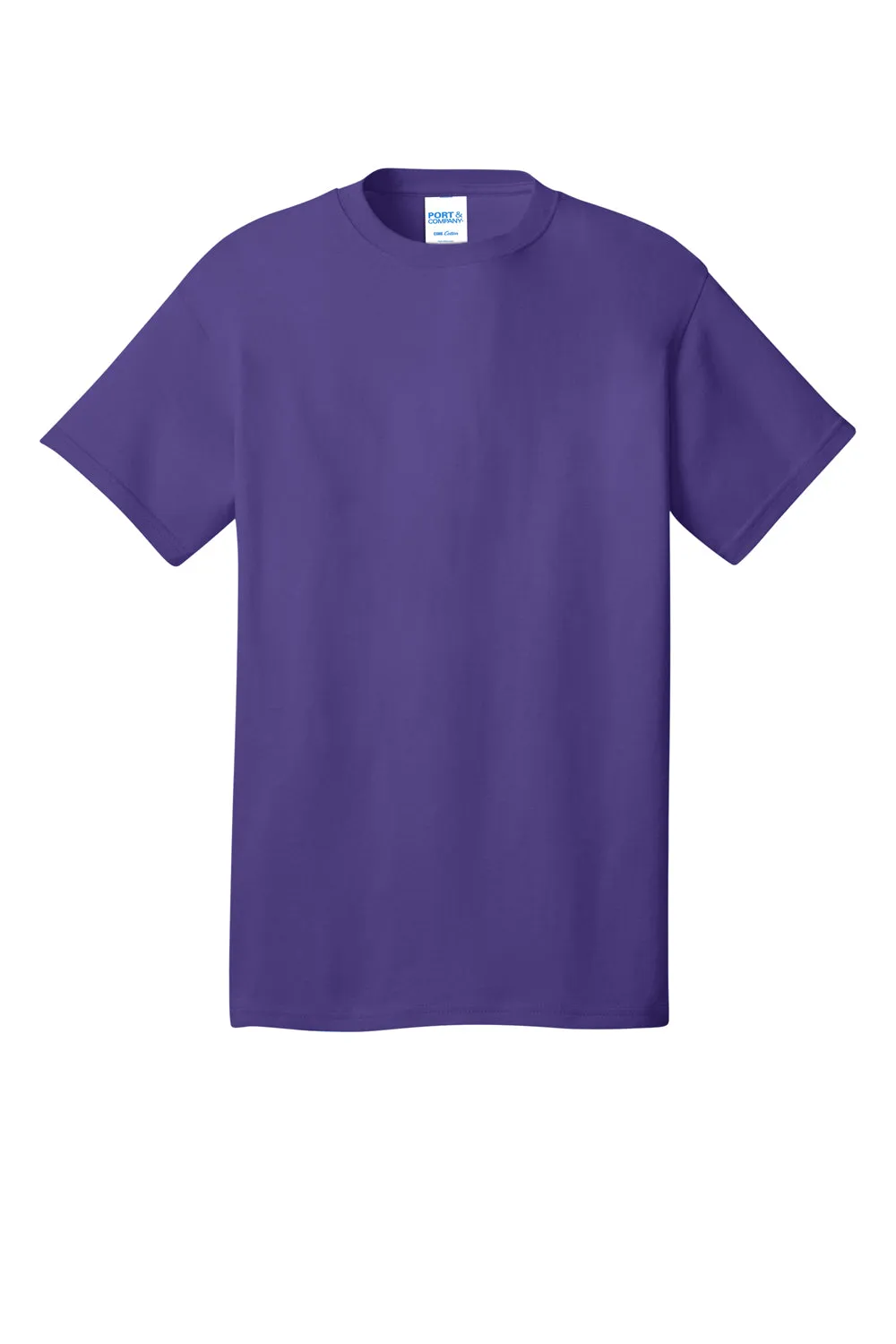 Port & Company Mens Core Cotton DTG Short Sleeve Crewneck T-Shirt - Purple  Buy the latest Clothing Port-Company