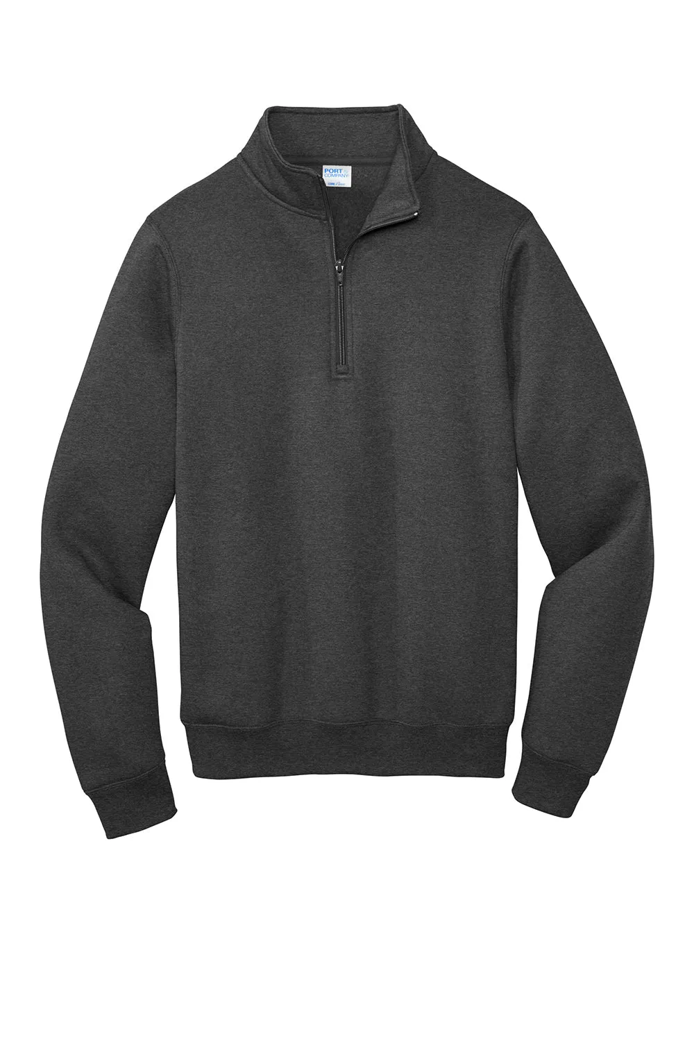 Port & Company Mens Core Fleece 1/4 Zip Sweatshirt - Heather Dark Grey  Buy the latest Clothing Port-Company
