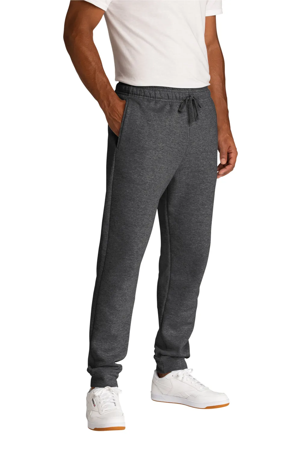Port & Company Mens Core Fleece Jogger Sweatpants w/ Pockets - Heather Dark Grey  Buy the latest Clothing Port-Company