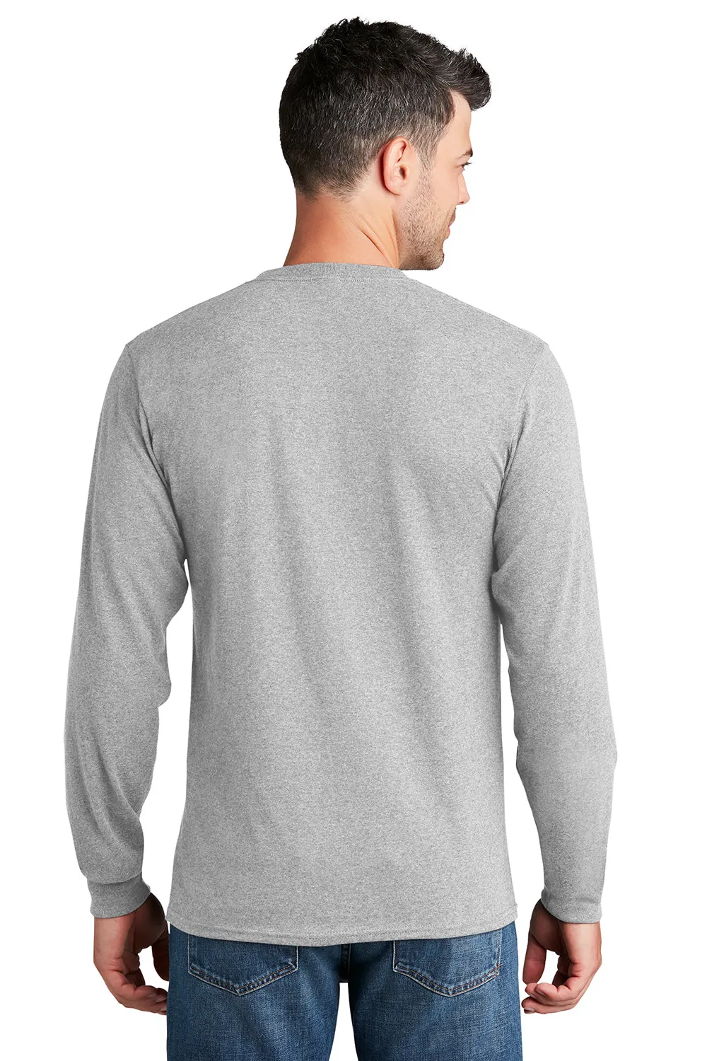 Port & Company Mens Core Long Sleeve Crewneck T-Shirt - Ash Grey  Buy the latest Clothing Port-Company