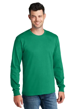 Port & Company Mens Core Long Sleeve Crewneck T-Shirt - Kelly Green  Buy the latest Clothing Port-Company