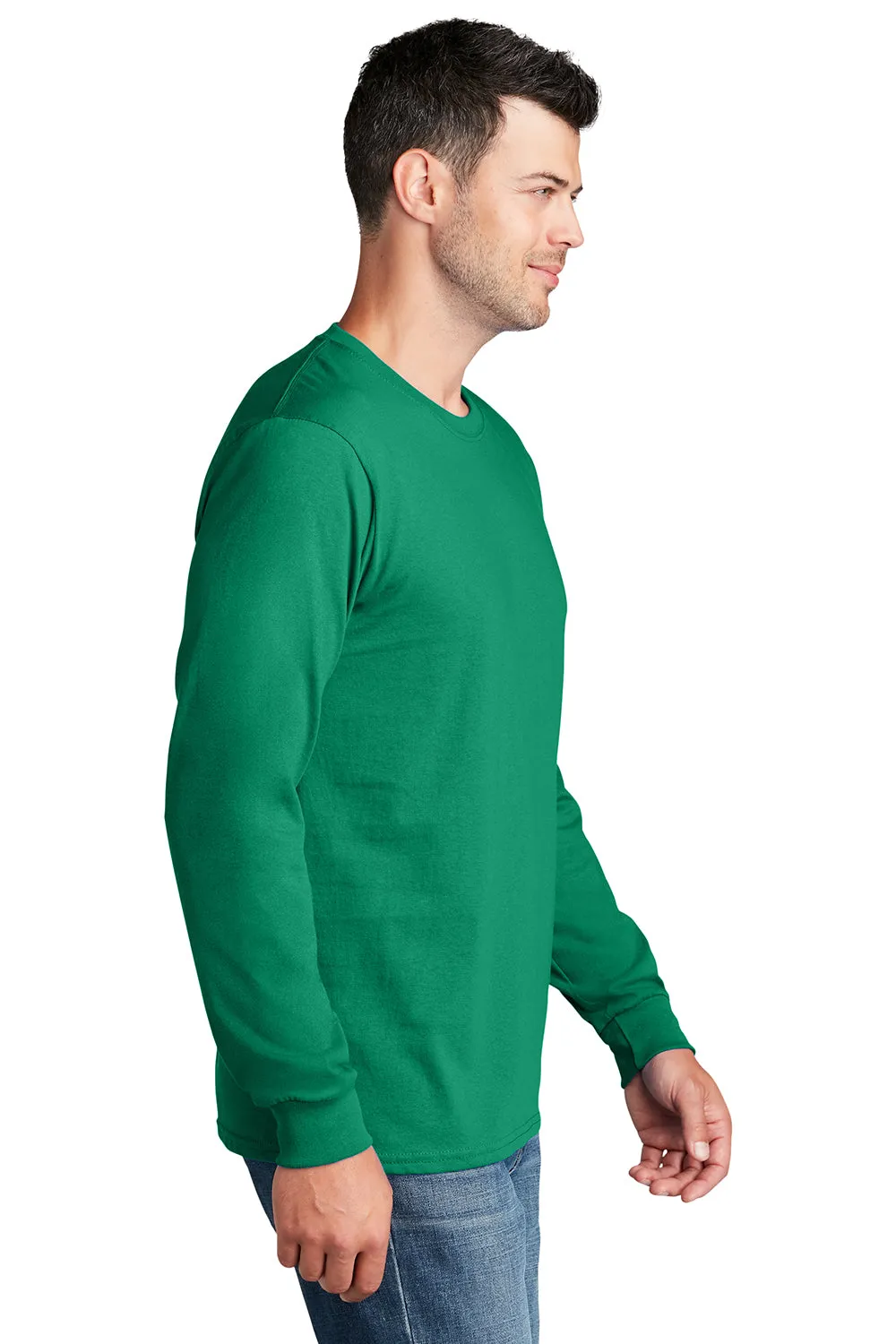 Port & Company Mens Core Long Sleeve Crewneck T-Shirt - Kelly Green  Buy the latest Clothing Port-Company