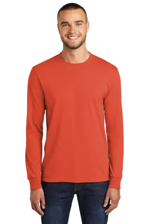 Port & Company Mens Core Long Sleeve Crewneck T-Shirt - Orange  Buy the latest Clothing Port-Company