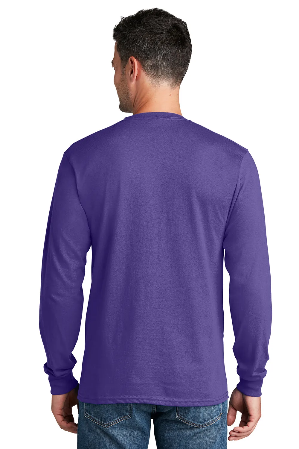 Port & Company Mens Core Long Sleeve Crewneck T-Shirt - Purple  Buy the latest Clothing Port-Company