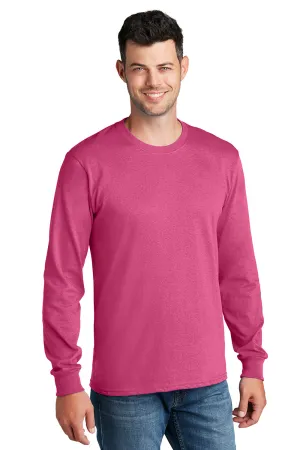 Port & Company Mens Core Long Sleeve Crewneck T-Shirt - Sangria Pink  Buy the latest Clothing Port-Company