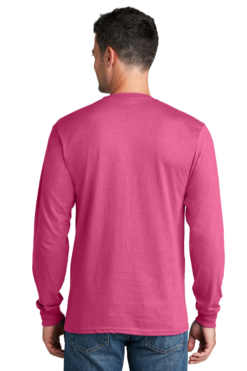 Port & Company Mens Core Long Sleeve Crewneck T-Shirt - Sangria Pink  Buy the latest Clothing Port-Company