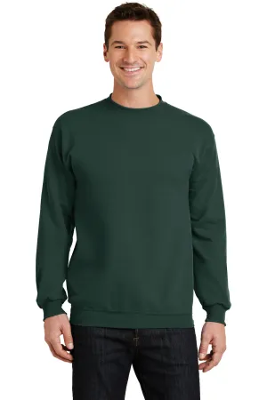 Port & Company Mens Core Pill Resistant Fleece Crewneck Sweatshirt - Dark Green  Buy the latest Clothing Port-Company