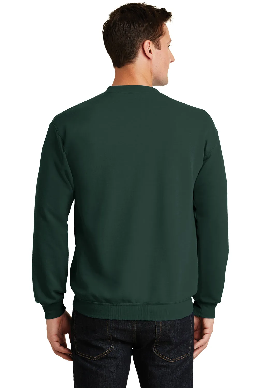 Port & Company Mens Core Pill Resistant Fleece Crewneck Sweatshirt - Dark Green  Buy the latest Clothing Port-Company