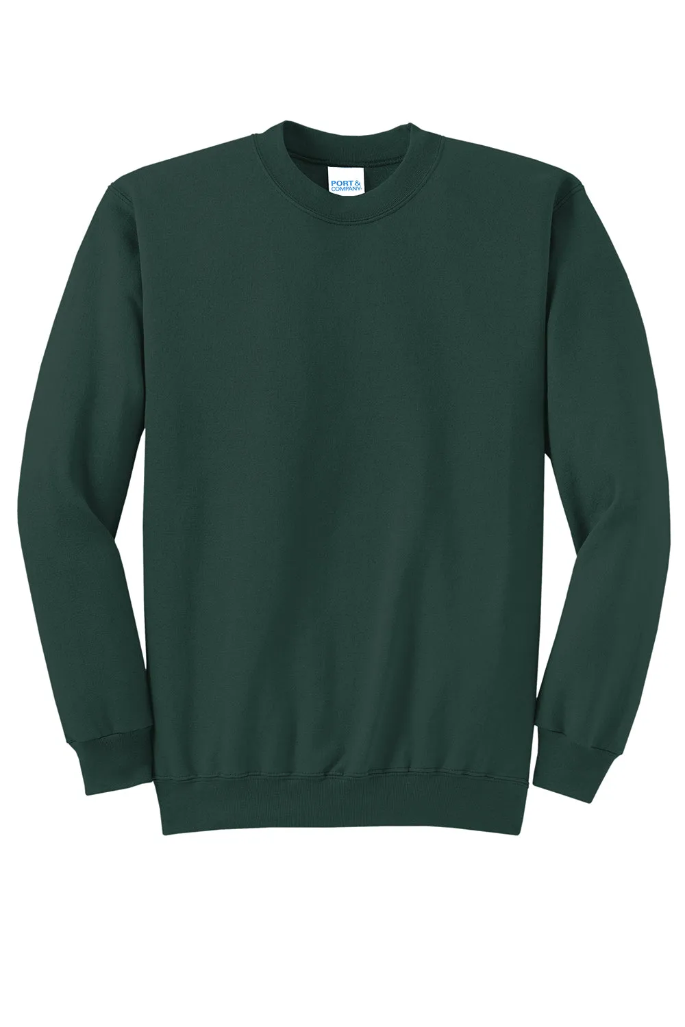 Port & Company Mens Core Pill Resistant Fleece Crewneck Sweatshirt - Dark Green  Buy the latest Clothing Port-Company