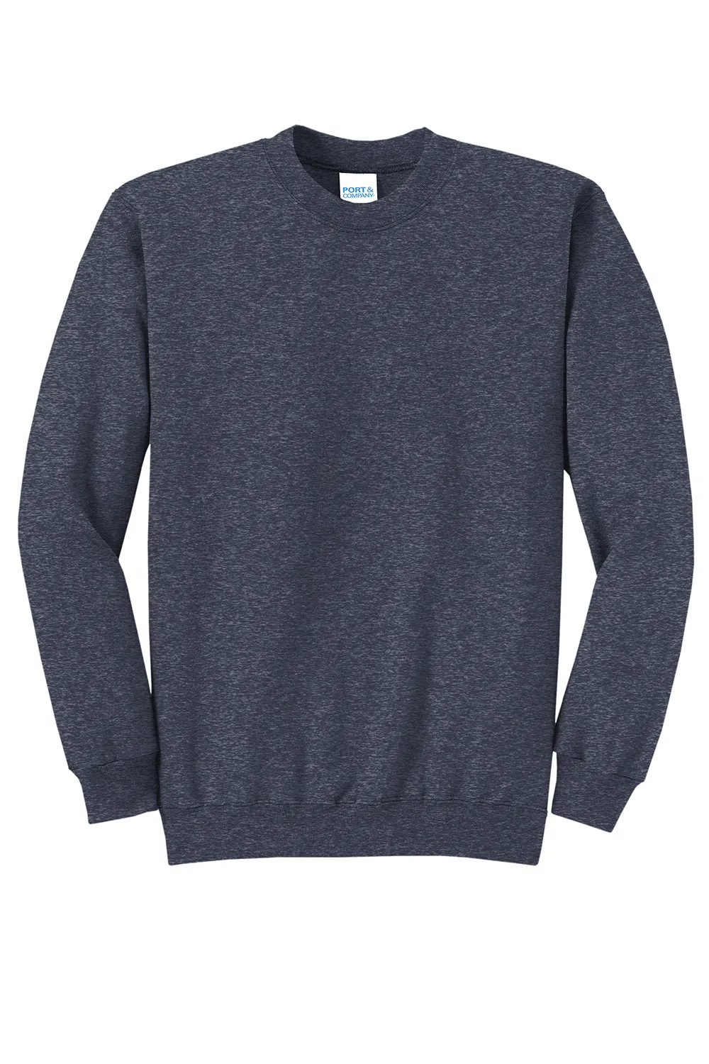 Port & Company Mens Core Pill Resistant Fleece Crewneck Sweatshirt - Heather Navy Blue  Buy the latest Clothing Port-Company