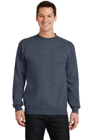 Port & Company Mens Core Pill Resistant Fleece Crewneck Sweatshirt - Heather Navy Blue  Buy the latest Clothing Port-Company