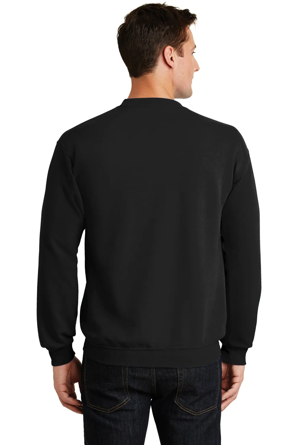Port & Company Mens Core Pill Resistant Fleece Crewneck Sweatshirt - Jet Black  Buy the latest Clothing Port-Company