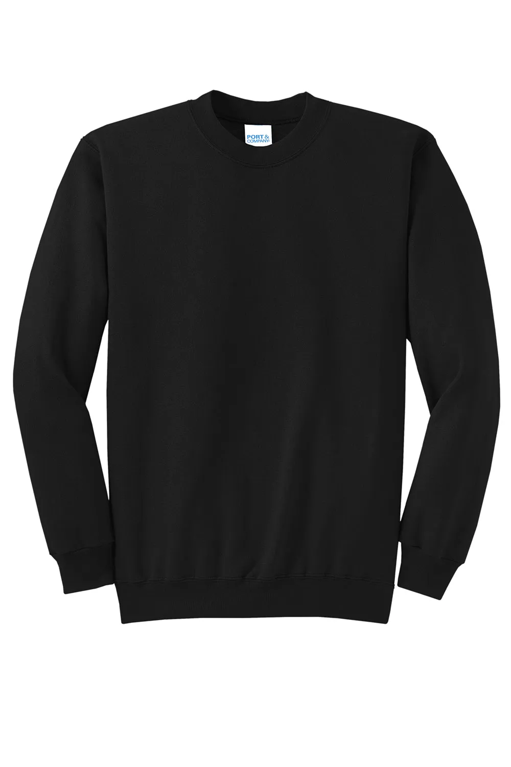 Port & Company Mens Core Pill Resistant Fleece Crewneck Sweatshirt - Jet Black  Buy the latest Clothing Port-Company
