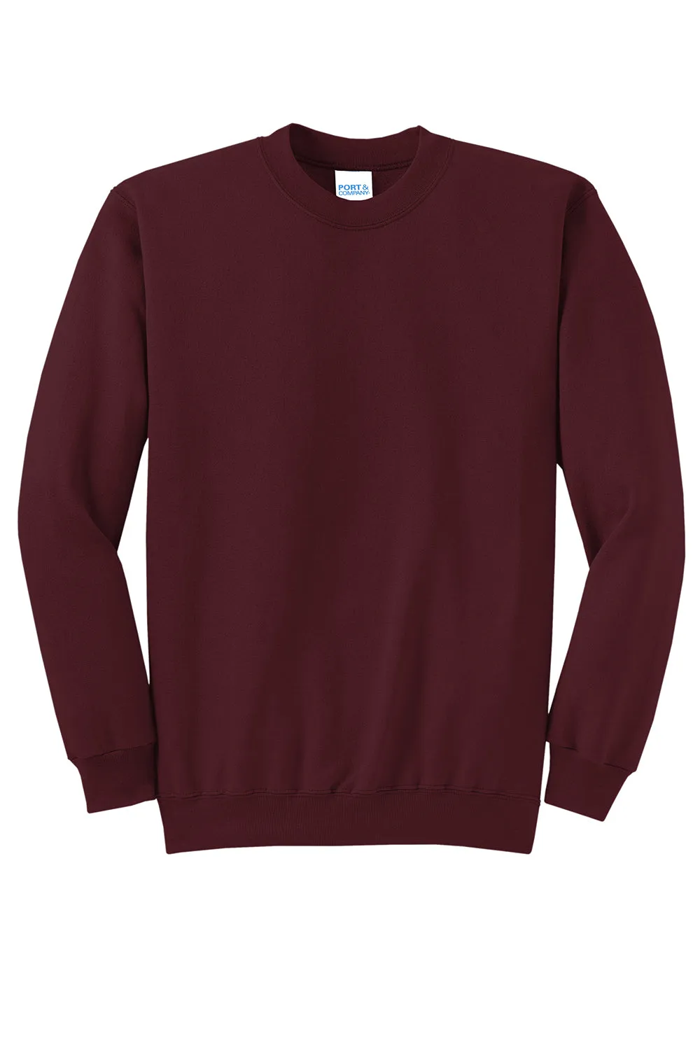 Port & Company Mens Core Pill Resistant Fleece Crewneck Sweatshirt - Maroon  Buy the latest Clothing Port-Company