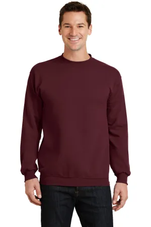 Port & Company Mens Core Pill Resistant Fleece Crewneck Sweatshirt - Maroon  Buy the latest Clothing Port-Company