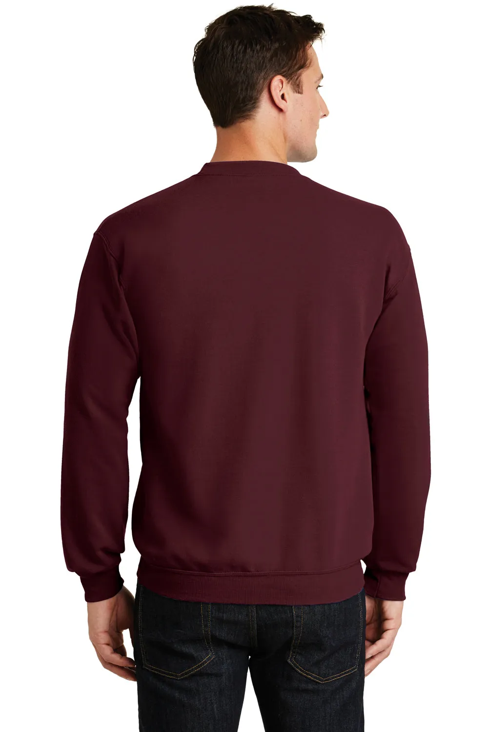 Port & Company Mens Core Pill Resistant Fleece Crewneck Sweatshirt - Maroon  Buy the latest Clothing Port-Company
