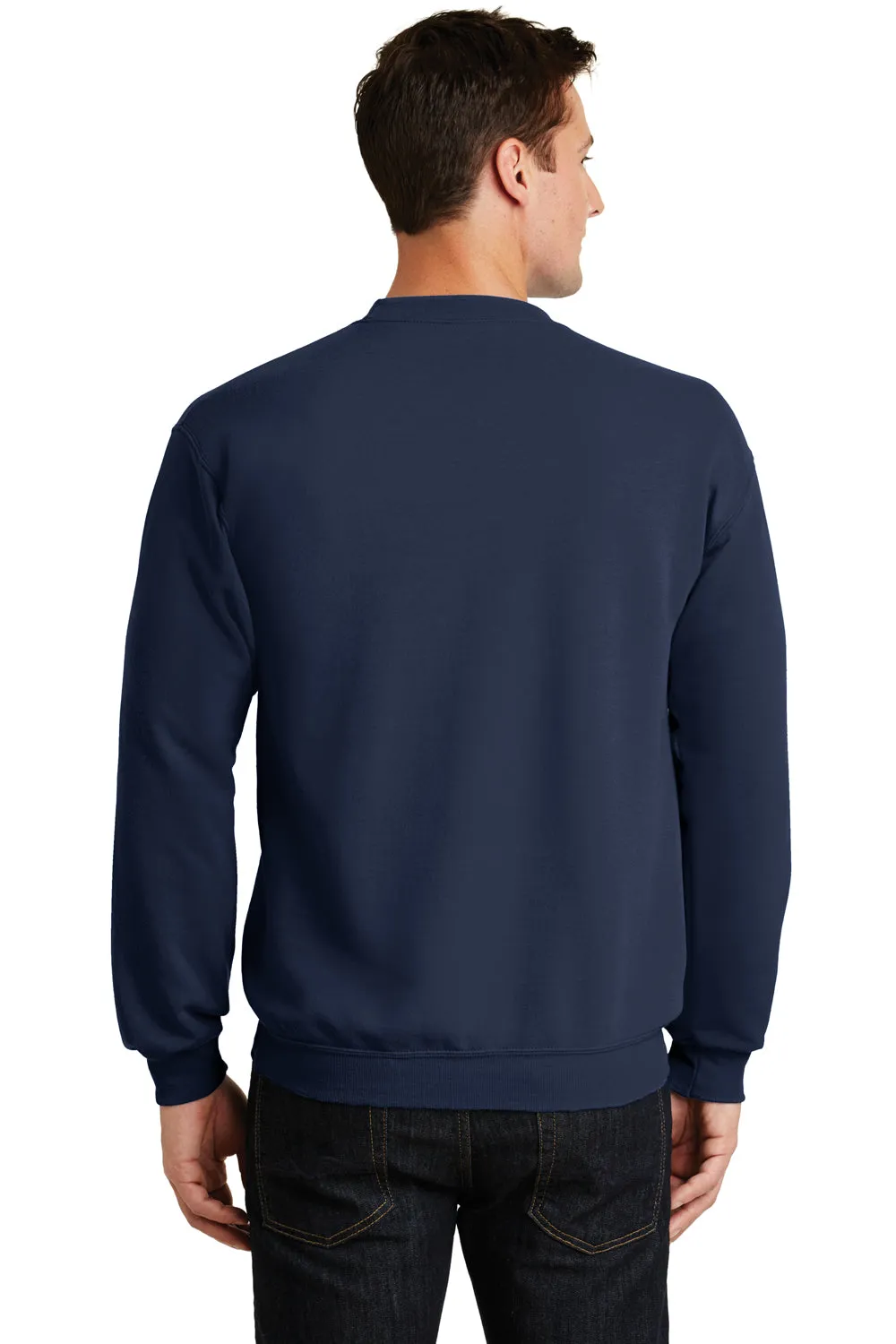 Port & Company Mens Core Pill Resistant Fleece Crewneck Sweatshirt - Navy Blue  Buy the latest Clothing Port-Company