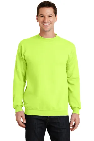 Port & Company Mens Core Pill Resistant Fleece Crewneck Sweatshirt - Neon Yellow  Buy the latest Clothing Port-Company