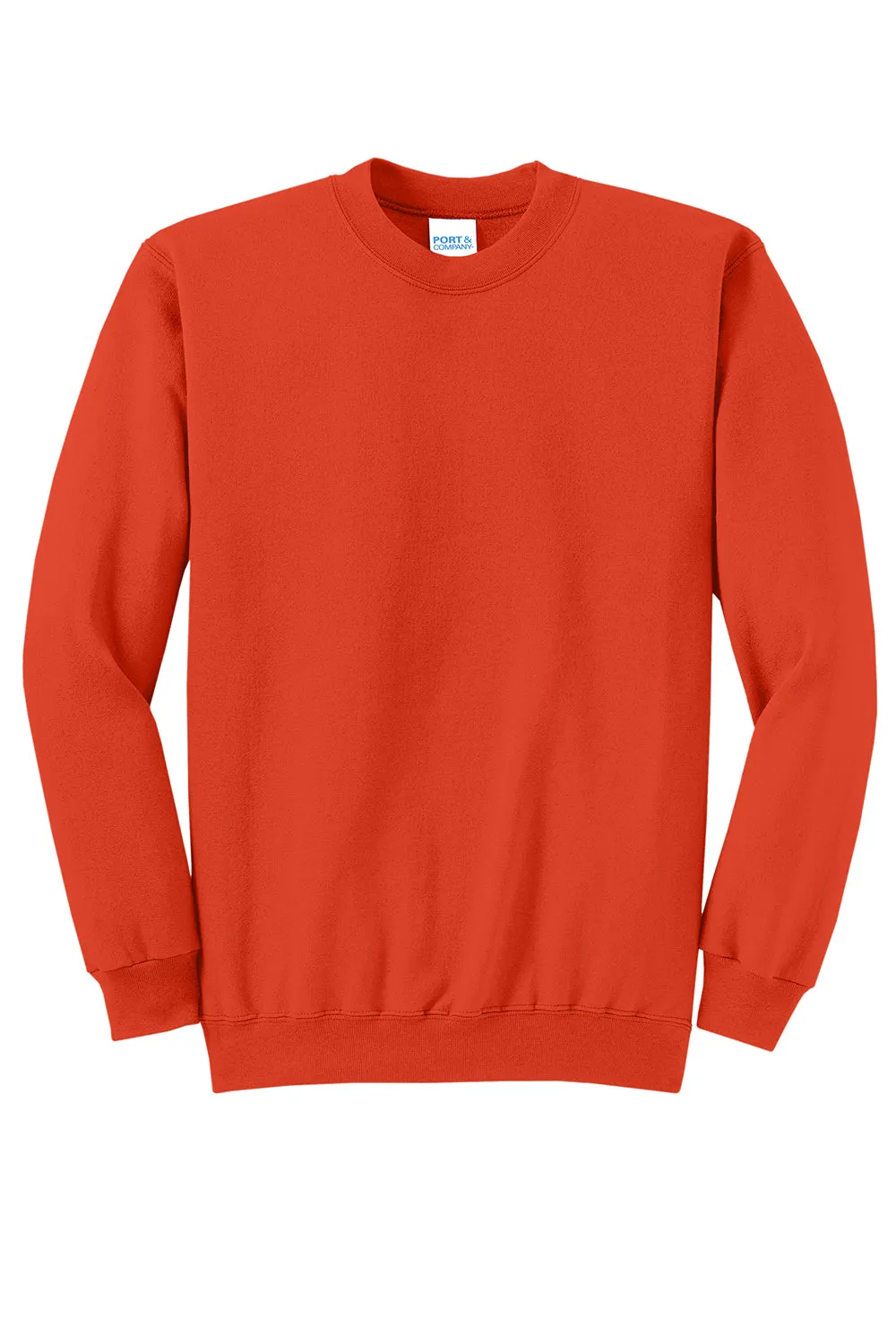 Port & Company Mens Core Pill Resistant Fleece Crewneck Sweatshirt - Orange  Buy the latest Clothing Port-Company