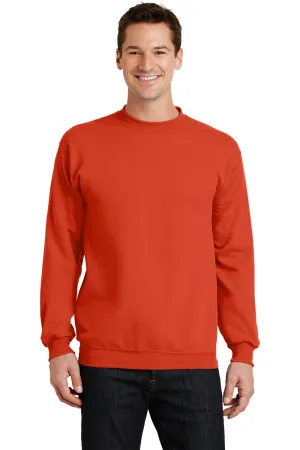 Port & Company Mens Core Pill Resistant Fleece Crewneck Sweatshirt - Orange  Buy the latest Clothing Port-Company