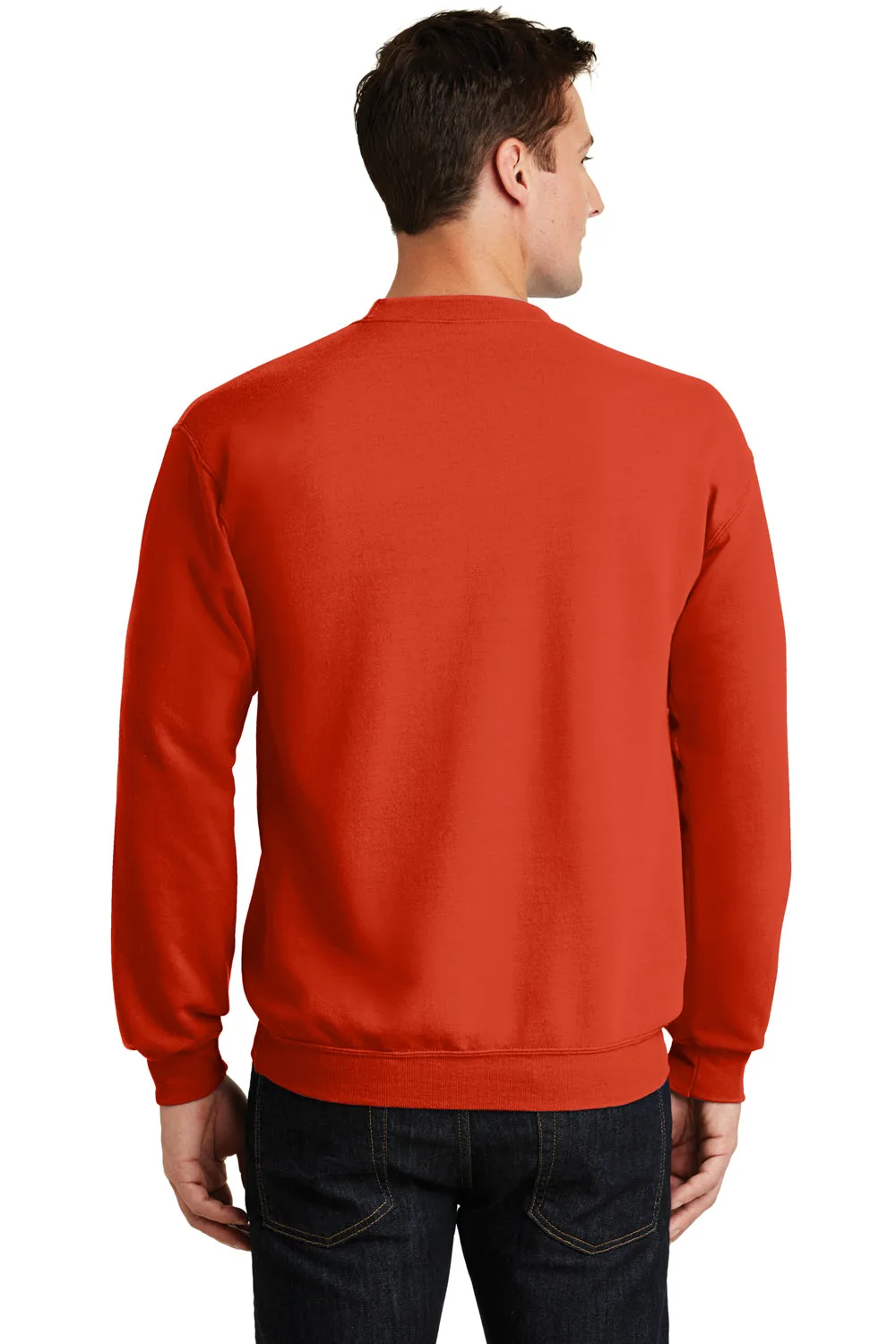 Port & Company Mens Core Pill Resistant Fleece Crewneck Sweatshirt - Orange  Buy the latest Clothing Port-Company