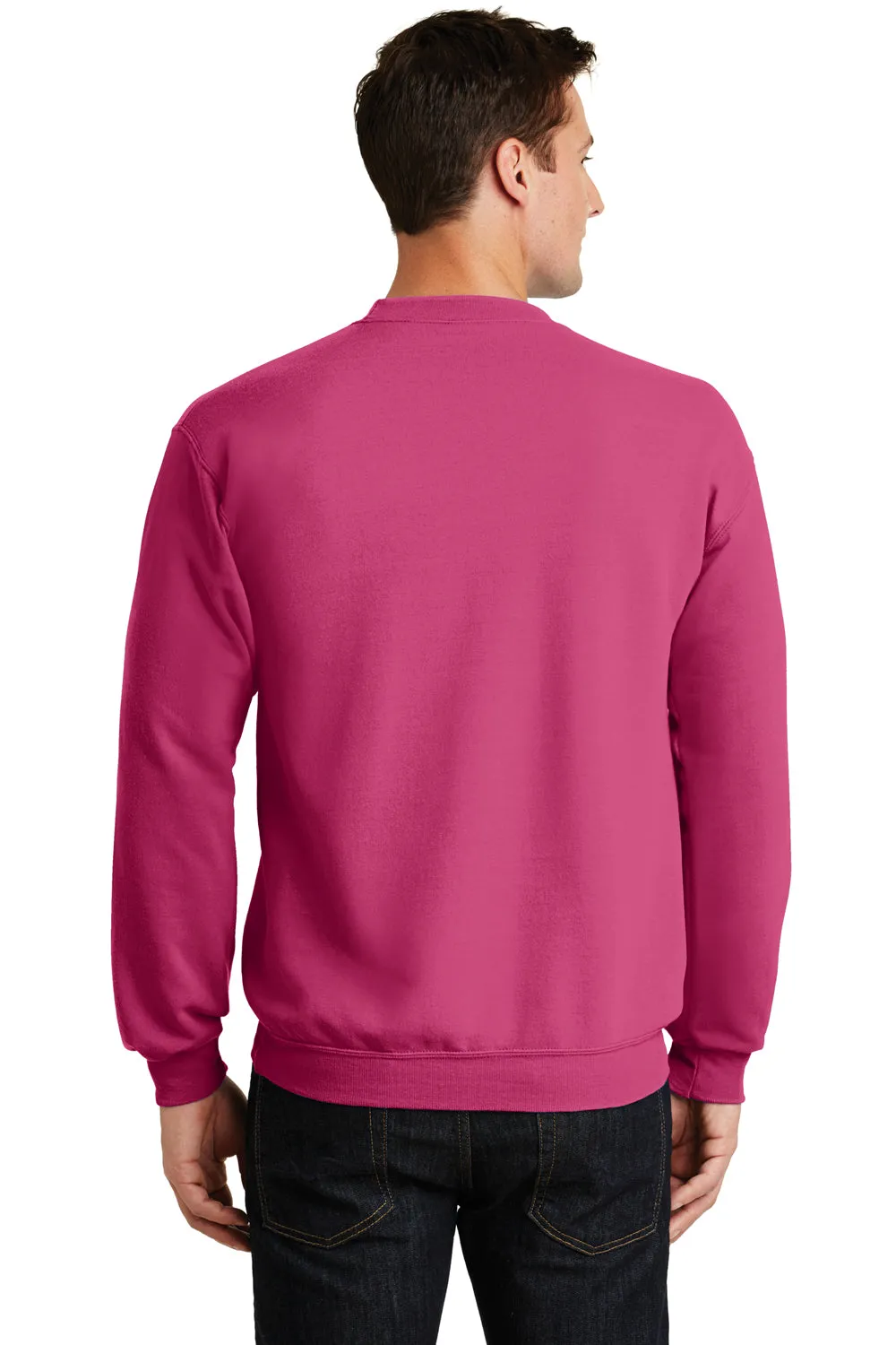Port & Company Mens Core Pill Resistant Fleece Crewneck Sweatshirt - Sangria Pink  Buy the latest Clothing Port-Company