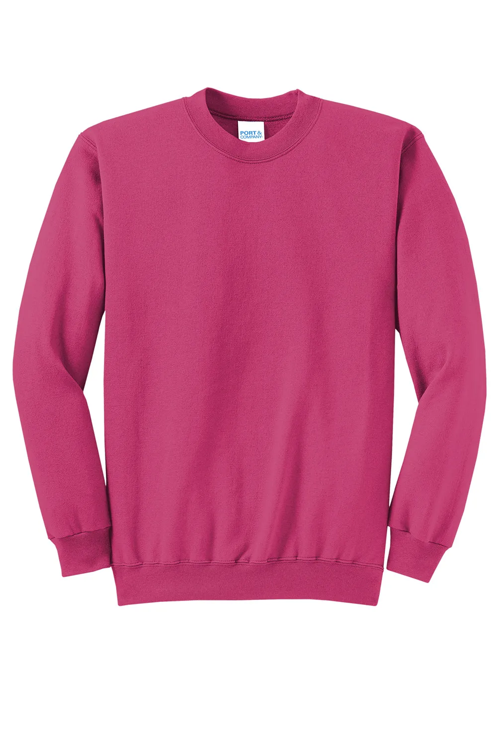 Port & Company Mens Core Pill Resistant Fleece Crewneck Sweatshirt - Sangria Pink  Buy the latest Clothing Port-Company