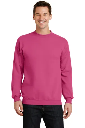 Port & Company Mens Core Pill Resistant Fleece Crewneck Sweatshirt - Sangria Pink  Buy the latest Clothing Port-Company
