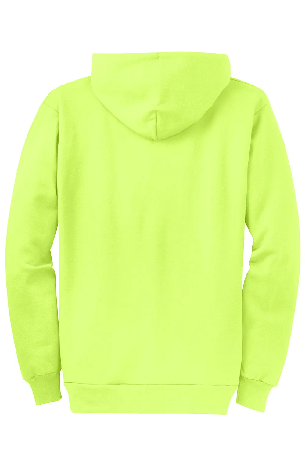 Port & Company Mens Core Pill Resistant Fleece Full Zip Hooded Sweatshirt Hoodie w/ Pockets - Neon Yellow  Buy the latest Clothing Port-Company