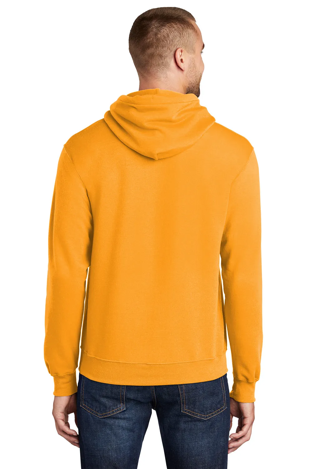 Port & Company Mens Core Pill Resistant Fleece Hooded Sweatshirt Hoodie w/ Pouch Pocket - Gold  Buy the latest Clothing Port-Company