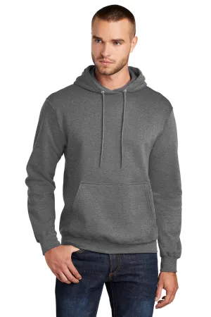 Port & Company Mens Core Pill Resistant Fleece Hooded Sweatshirt Hoodie w/ Pouch Pocket - Heather Graphite Grey  Buy the latest Clothing Port-Company