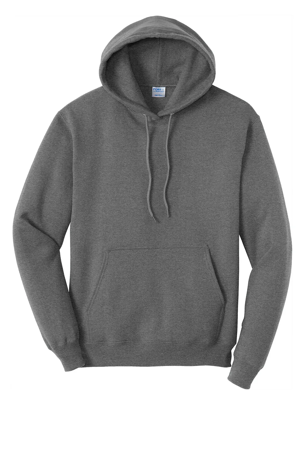 Port & Company Mens Core Pill Resistant Fleece Hooded Sweatshirt Hoodie w/ Pouch Pocket - Heather Graphite Grey  Buy the latest Clothing Port-Company