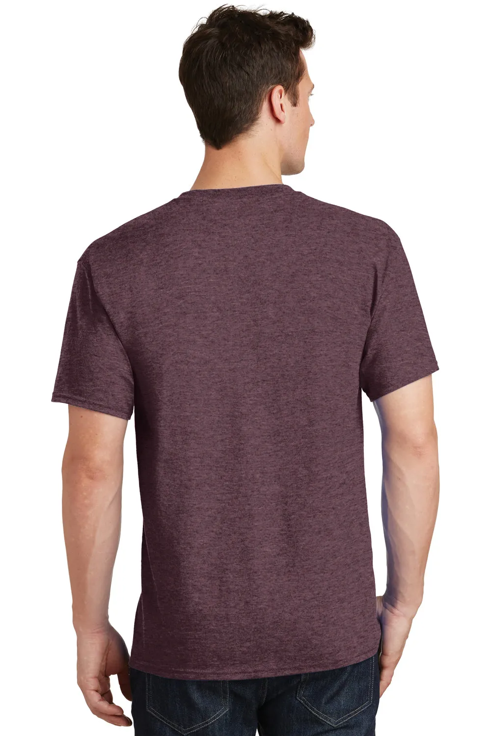 Port & Company Mens Core Short Sleeve Crewneck T-Shirt - Heather Athletic Maroon  Buy the latest Clothing Port-Company