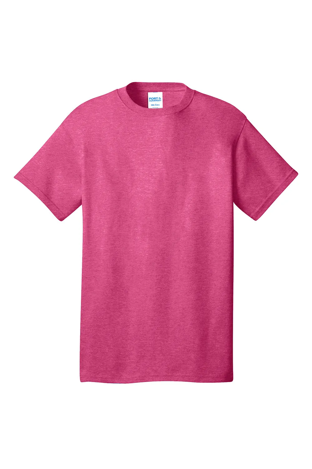 Port & Company Mens Core Short Sleeve Crewneck T-Shirt - Heather Sangria Pink  Buy the latest Clothing Port-Company