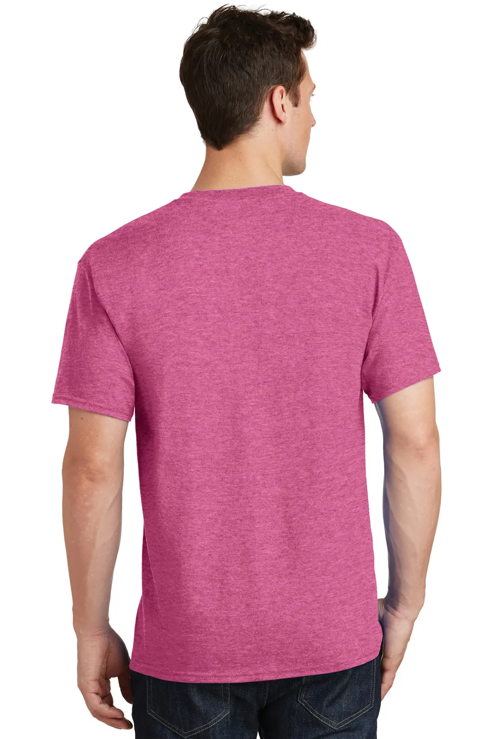 Port & Company Mens Core Short Sleeve Crewneck T-Shirt - Heather Sangria Pink  Buy the latest Clothing Port-Company
