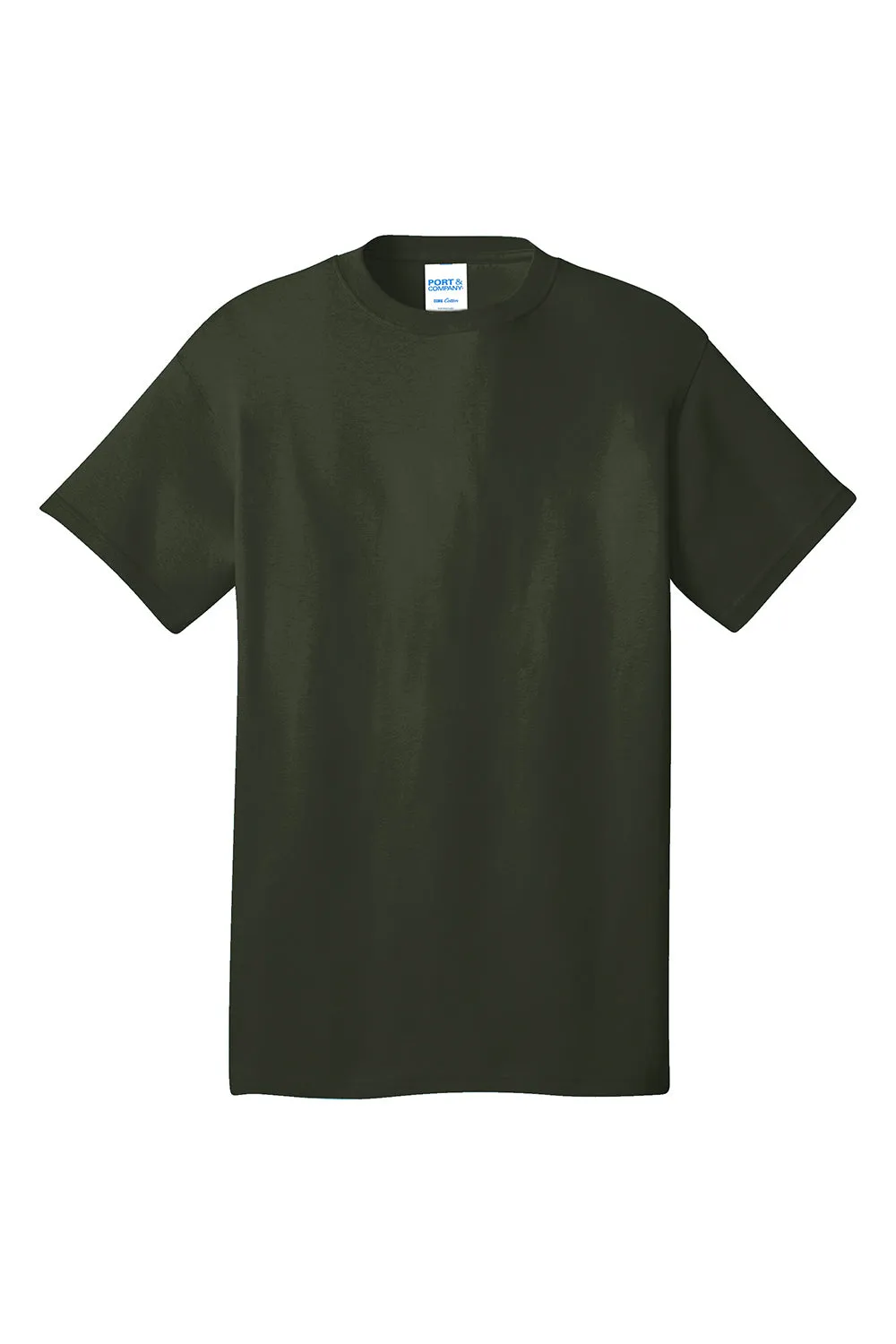 Port & Company Mens Core Short Sleeve Crewneck T-Shirt - Olive Green  Buy the latest Clothing Port-Company