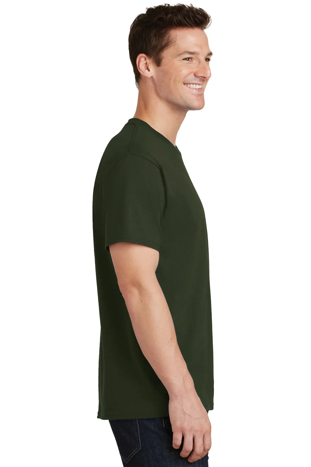 Port & Company Mens Core Short Sleeve Crewneck T-Shirt - Olive Green  Buy the latest Clothing Port-Company